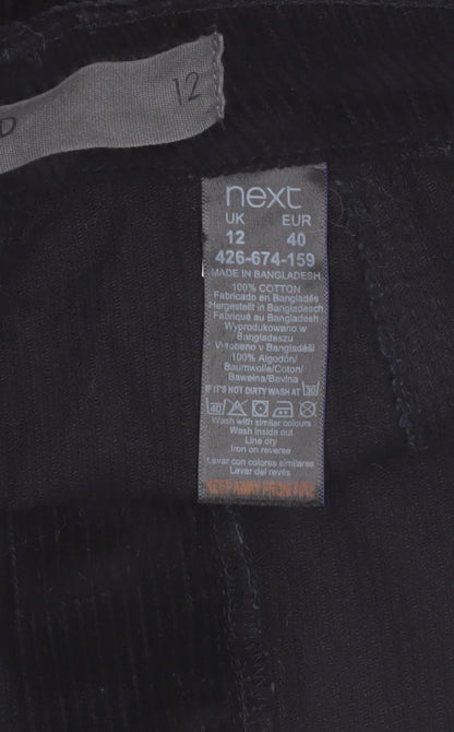 Next Women’s Black Corduroy A-Line Skirt Size 12