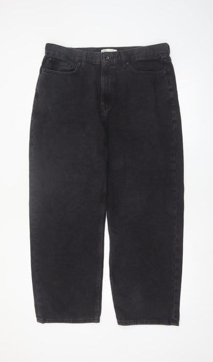 Marks and Spencer Men's Black Loose Fit Jeans 36W 29L Denim