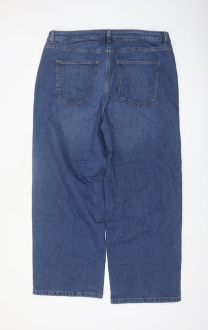 Marks and Spencer Women’s Blue Wide-Leg Jeans Size 20 Regular