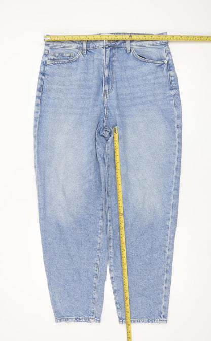 Marks and Spencer Women’s Blue Mom Jeans Size 16 Tall Denim