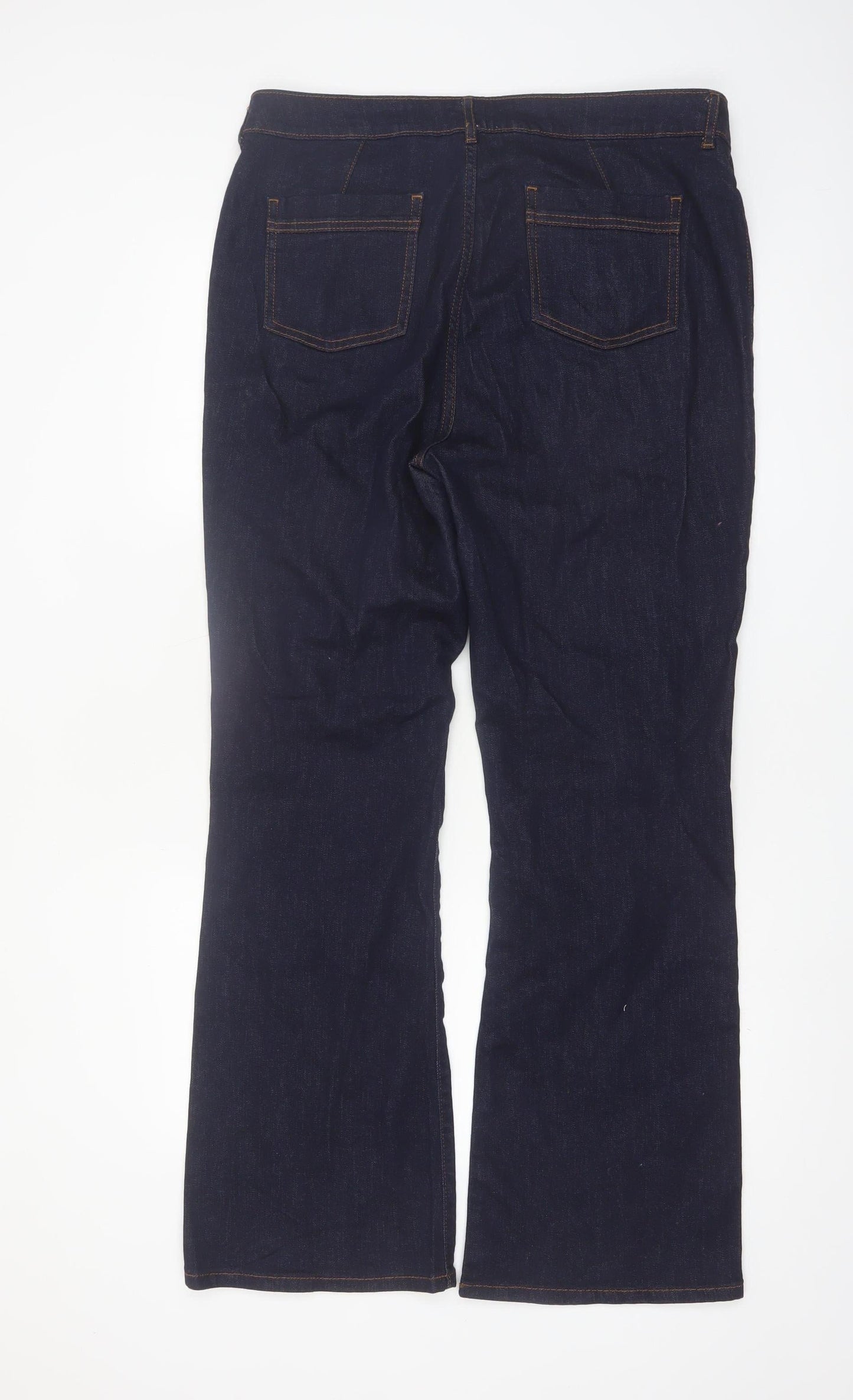 Tu Women’s Dark Blue Bootcut Jeans Size 16 High Rise Denim