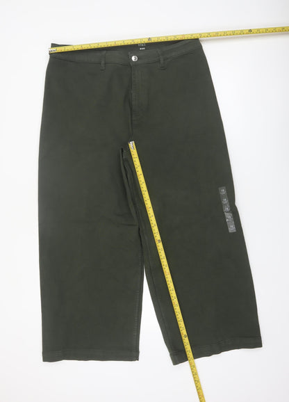 Marks and Spencer Women’s Green Size 18 Short Wide-Leg Jeans