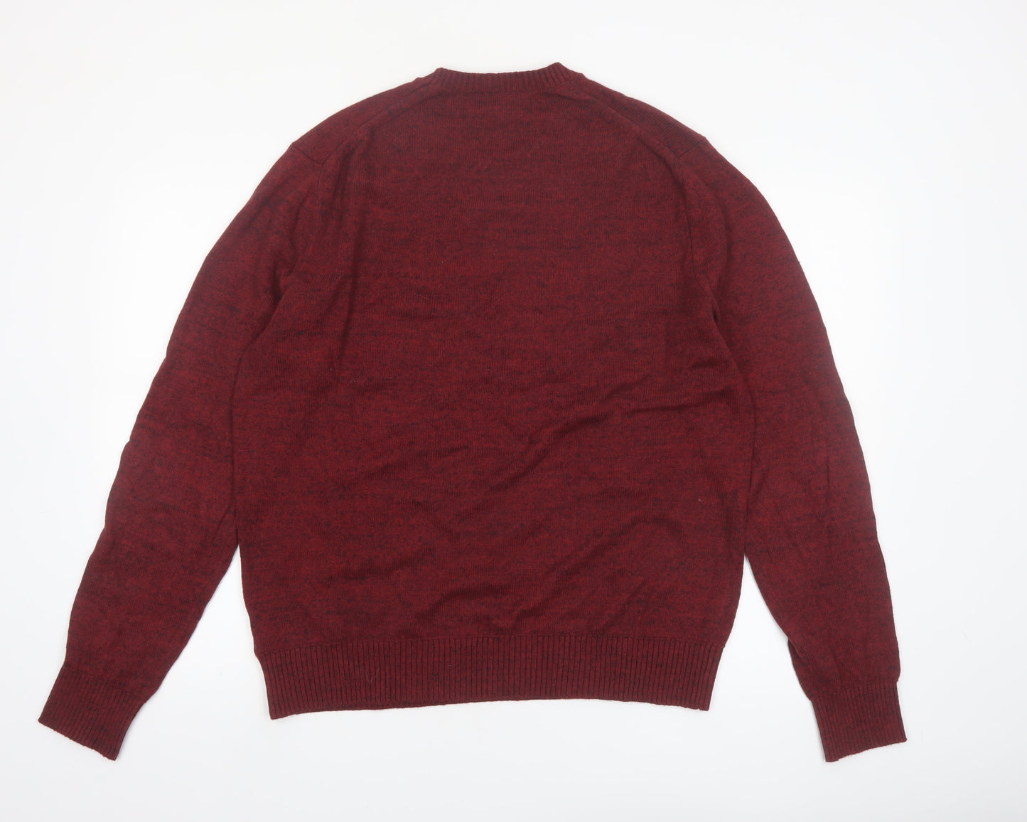 GAP Men's Red Cotton Crew Neck Pullover Jumper Size L