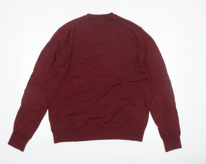 GAP Men's Red Cotton Crew Neck Pullover Jumper Size L
