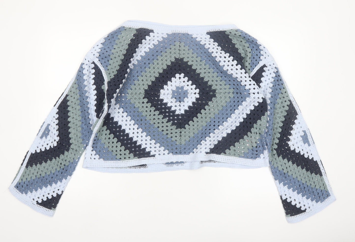 Next Women’s Multicoloured Crochet Cardigan M Cotton Blend Boho Style