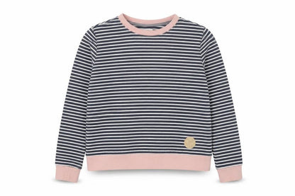 RESERVED Women’s Navy Striped Sweatshirt Medium Organic Cotton