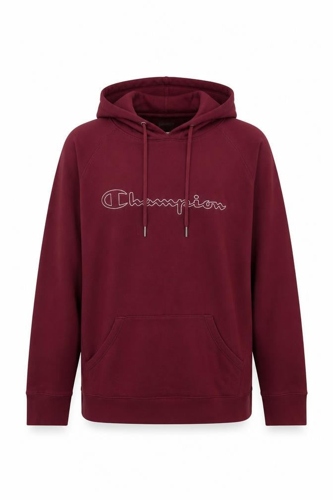 Champion Men's Red Pullover Hoodie Large Logo Athletic Sweatshirt