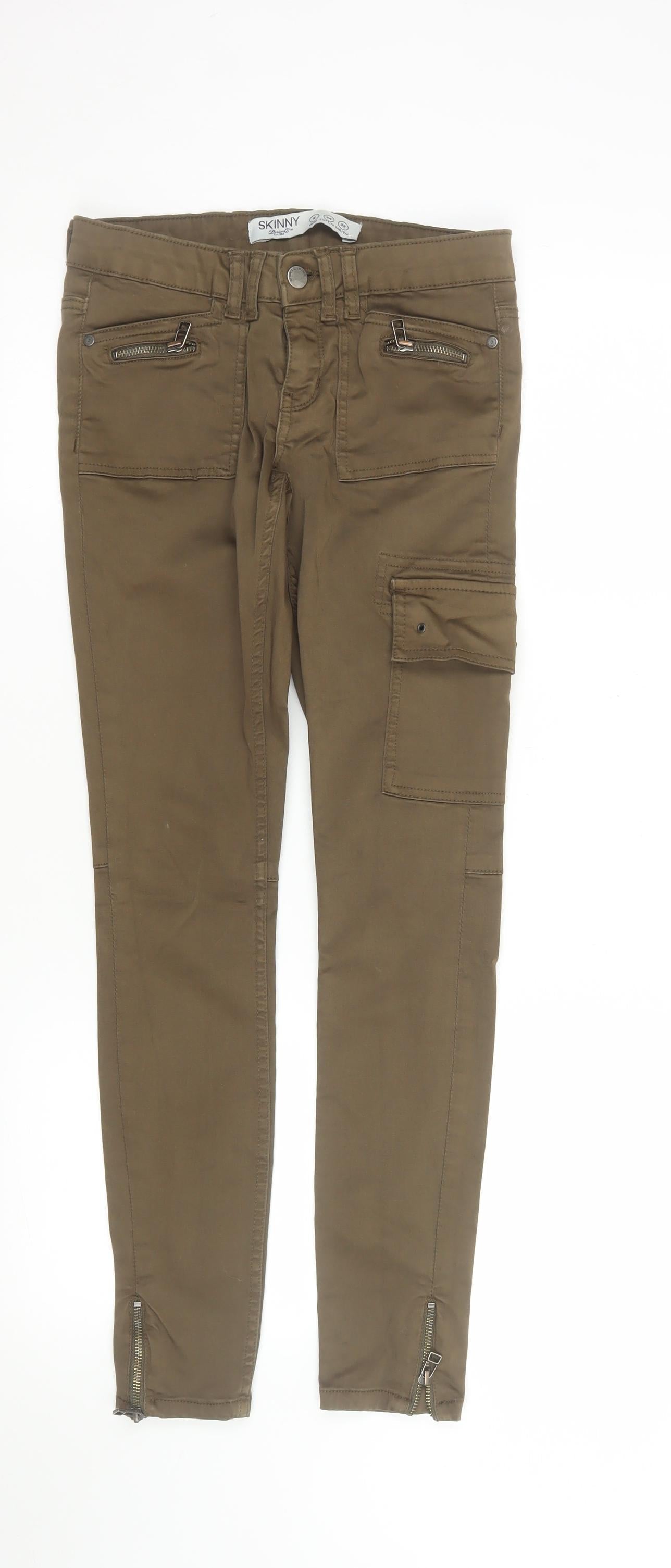 Denim Co. Women’s Brown Skinny Cargo Jeans Size 6