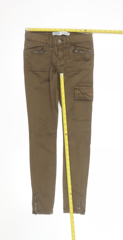 Denim Co. Women’s Brown Skinny Cargo Jeans Size 6