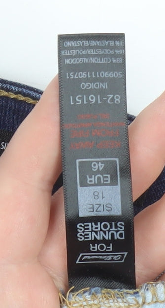 Dunnes Stores Women's Blue Denim Stretch Bermuda Shorts Size 18
