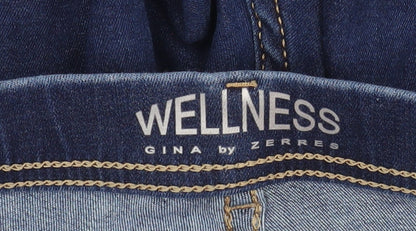 Gina by Zerres Women Blue Size 18 Straight Stretch Jeans
