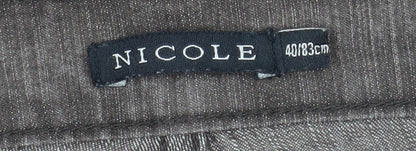 Nicole Women Brown Straight Jeans Size 12 Stretch Denim