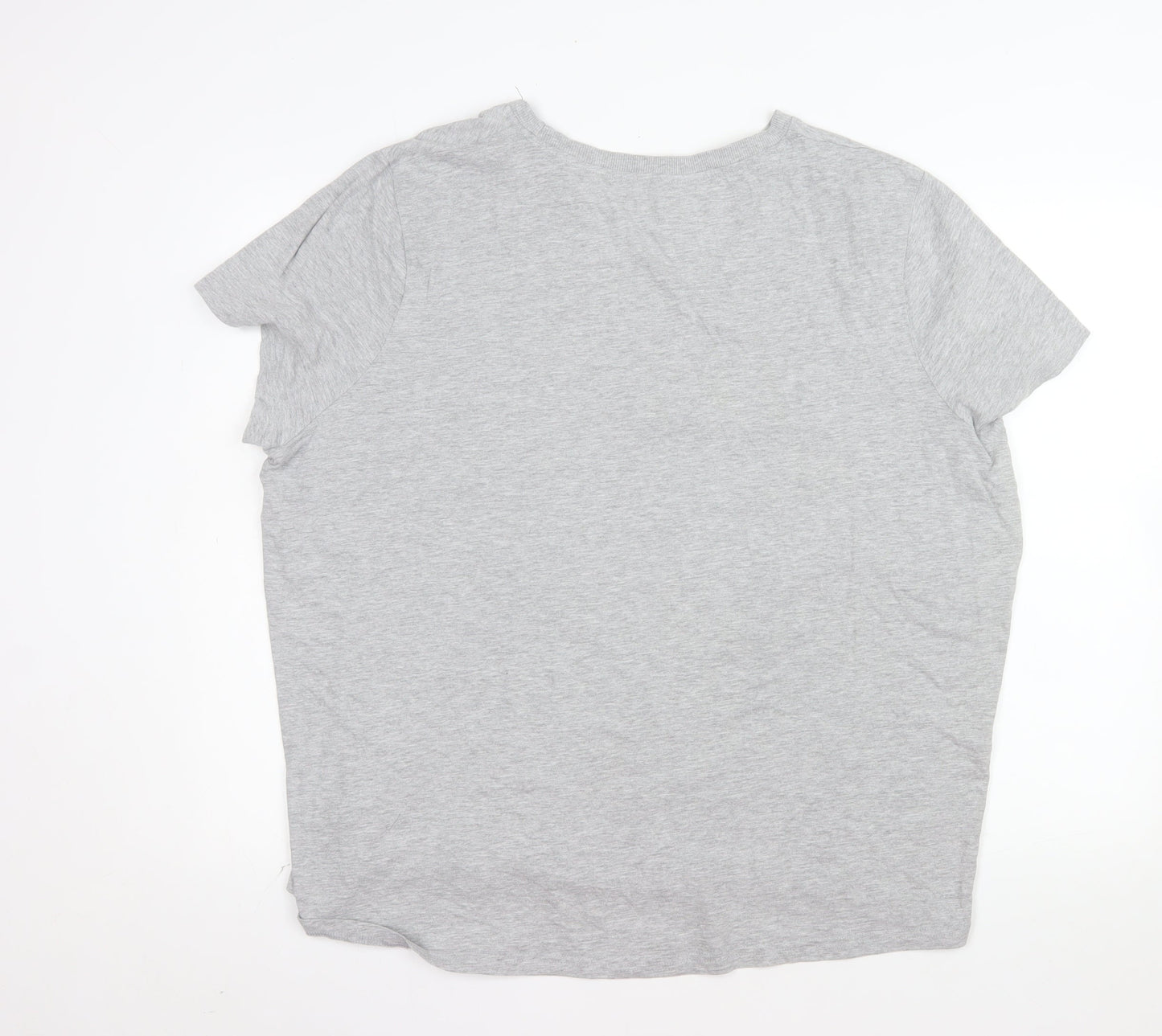 Primark Women’s Grey Mickey Mouse Graphic T-Shirt 2XL Cotton Blend Short Sleeve