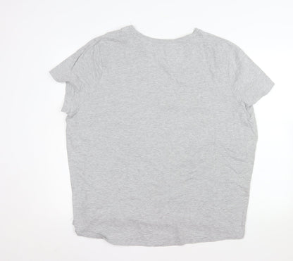 Primark Women’s Grey Mickey Mouse Graphic T-Shirt 2XL Cotton Blend Short Sleeve
