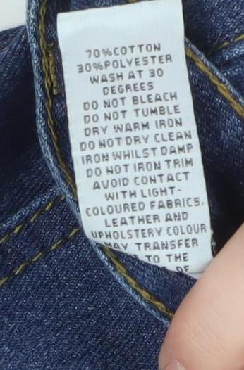 I Saw It First Women Blue Size 8 High Rise Mom Jeans