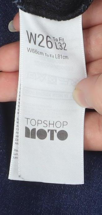 Topshop Women Blue Skinny Denim Jeans W26 L32 Stretch Slim Fit