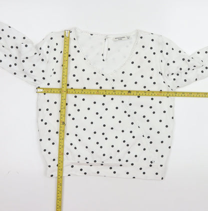 Abercrombie Kids Girls White Polka Dot Wrap Blouse Top 15-16 Years