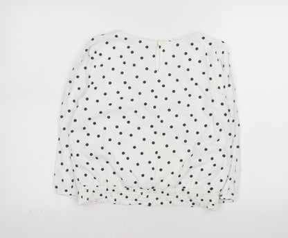 Abercrombie Kids Girls White Polka Dot Wrap Blouse Top 15-16 Years