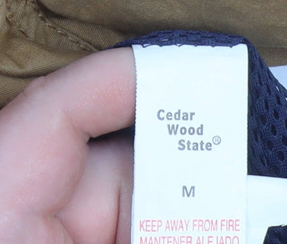 Cedar Wood State Men’s Brown Hooded Full Zip Windbreaker Jacket M