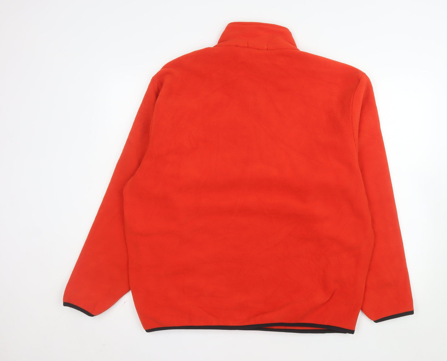 Nautica Mens Red Fleece 1/4 Zip Pullover Sweatshirt Size L