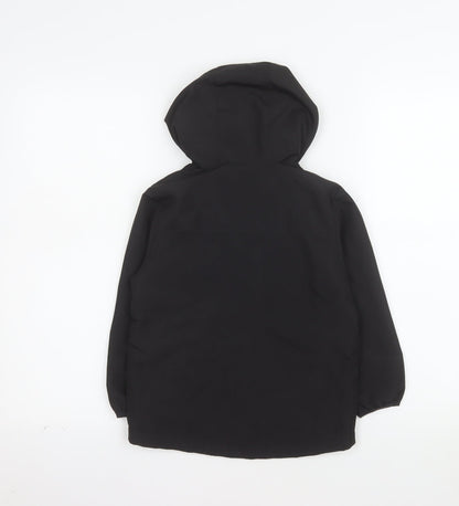 F&F Boys Black Hooded Soft Shell Jacket 4-5 Years Gaming Design