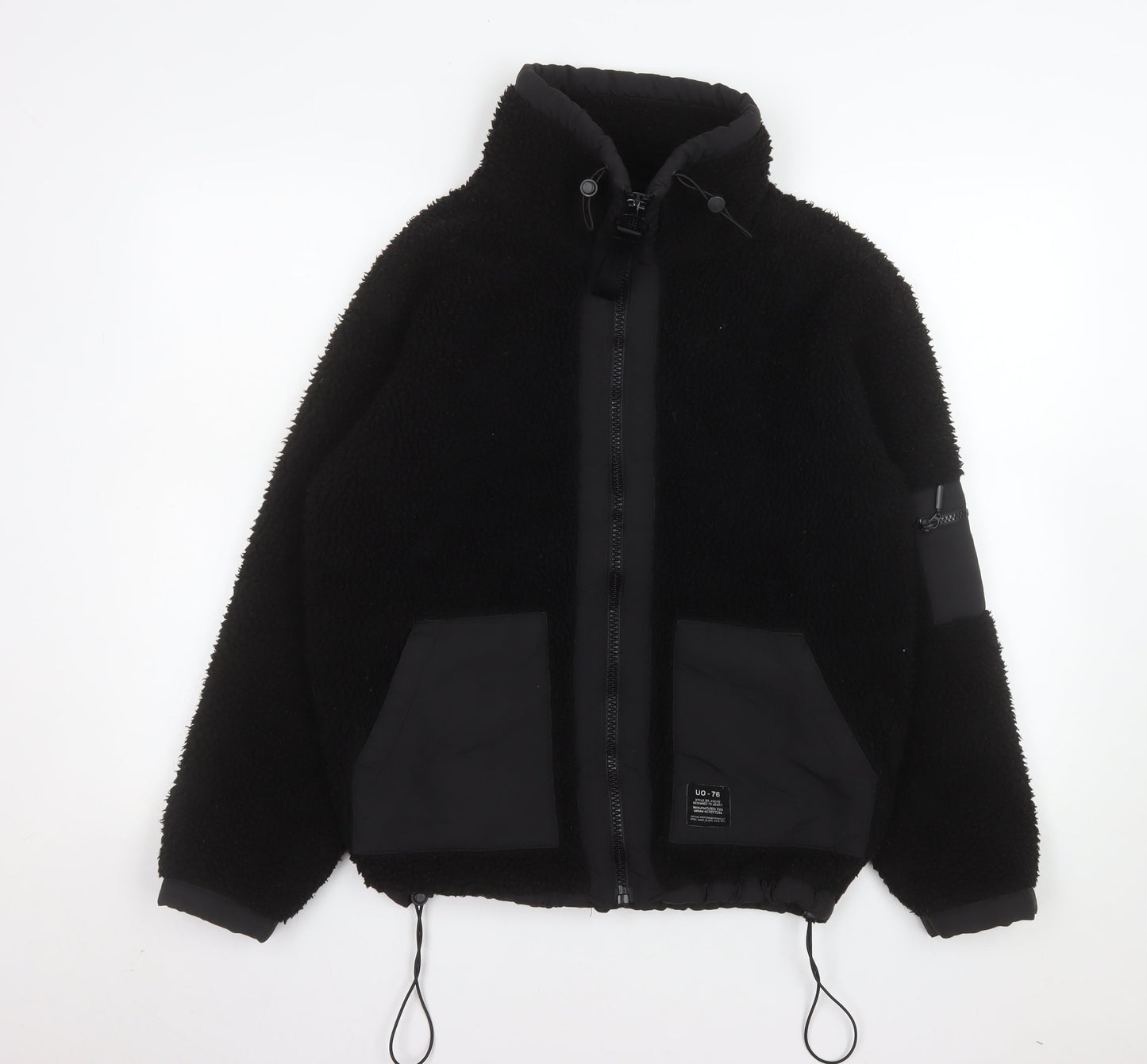 Urban Outfitters Men's Black Fleece Full Zip Jacket XS
