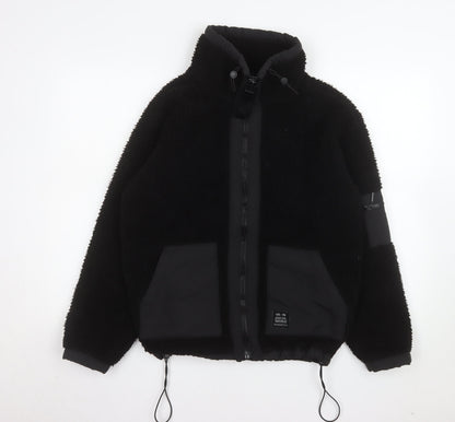 Urban Outfitters Men's Black Fleece Full Zip Jacket XS
