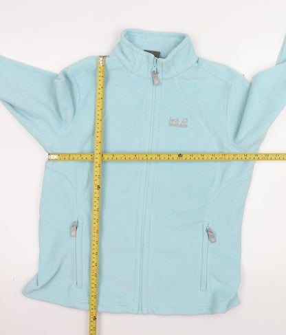 Jack Wolfskin Women Blue Fleece Full Zip Outdoor Jacket Size 16