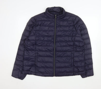 Marks and Spencer Women's Blue Puffer Jacket UK 22 Down Filled