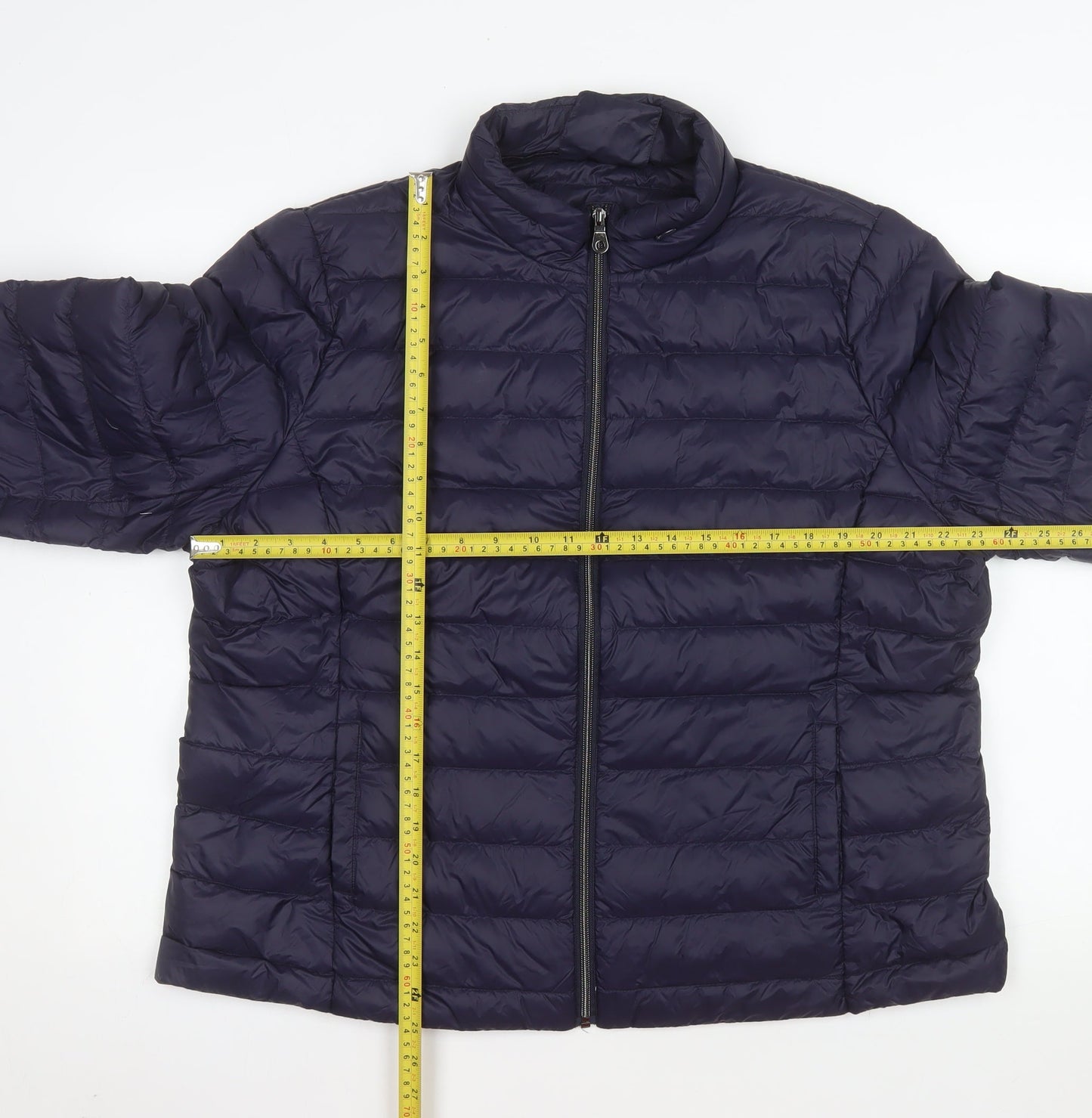 Marks and Spencer Women's Blue Puffer Jacket UK 22 Down Filled
