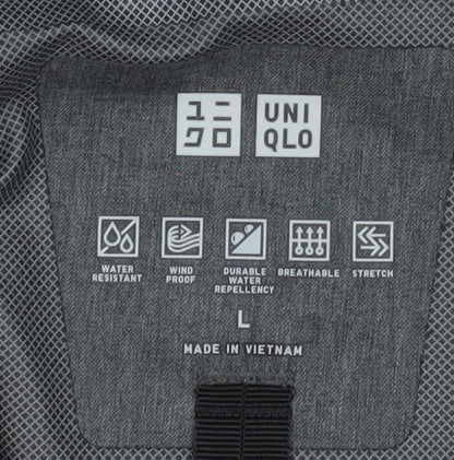 Uniqlo Men's Grey L Softshell Windbreaker Jacket Hooded L