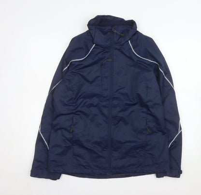 North End Womens Blue Waterproof Lined Jacket Size M