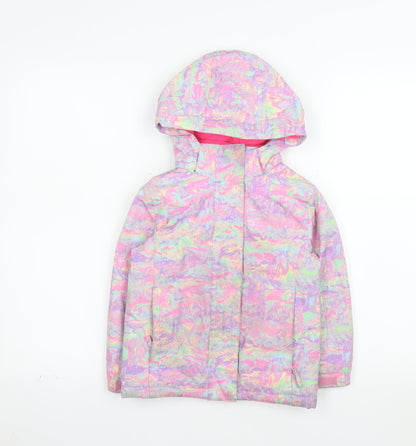 Mountain Warehouse Girls Multicoloured 3-4 Years Hooded Ski Jacket Winter Coat