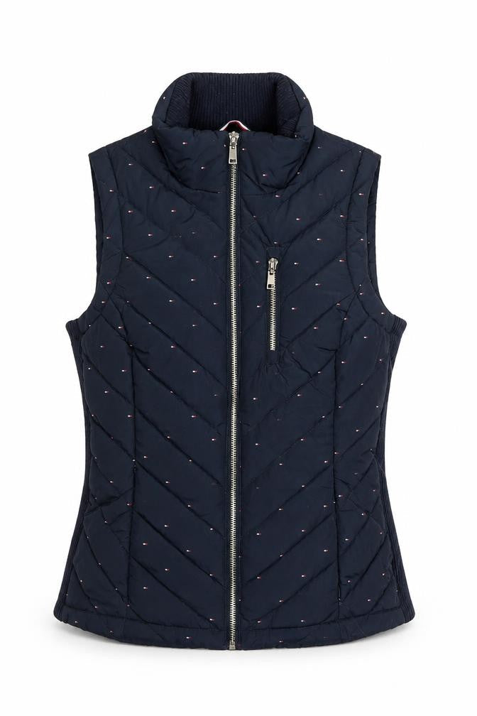 Tommy Hilfiger Women's Blue XS Puffer Quilted Waistcoat