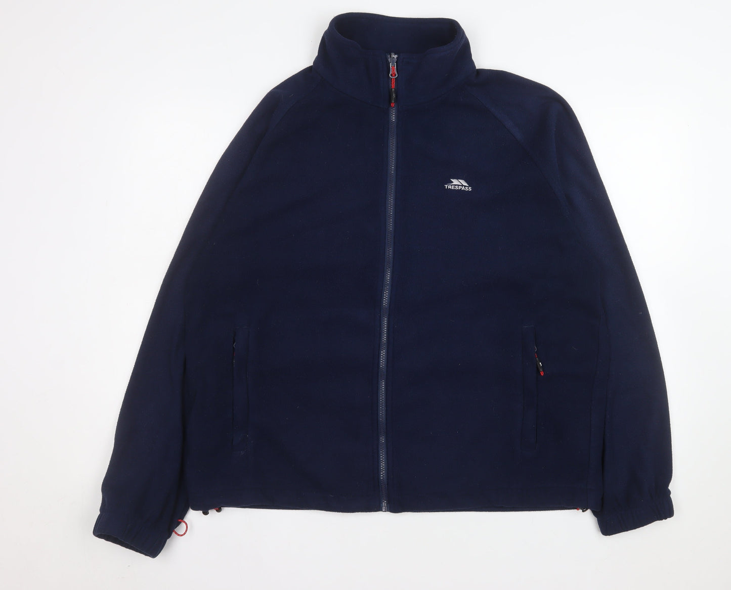Trespass Men Blue Fleece Full Zip Outdoor Jacket Size L