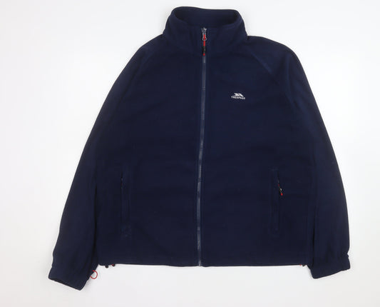 Trespass Men Blue Fleece Full Zip Outdoor Jacket Size L
