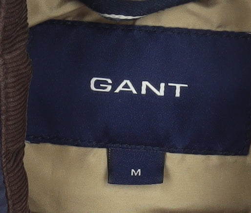 GANT Men's Blue Padded Tweed Collar Waistcoat Size M