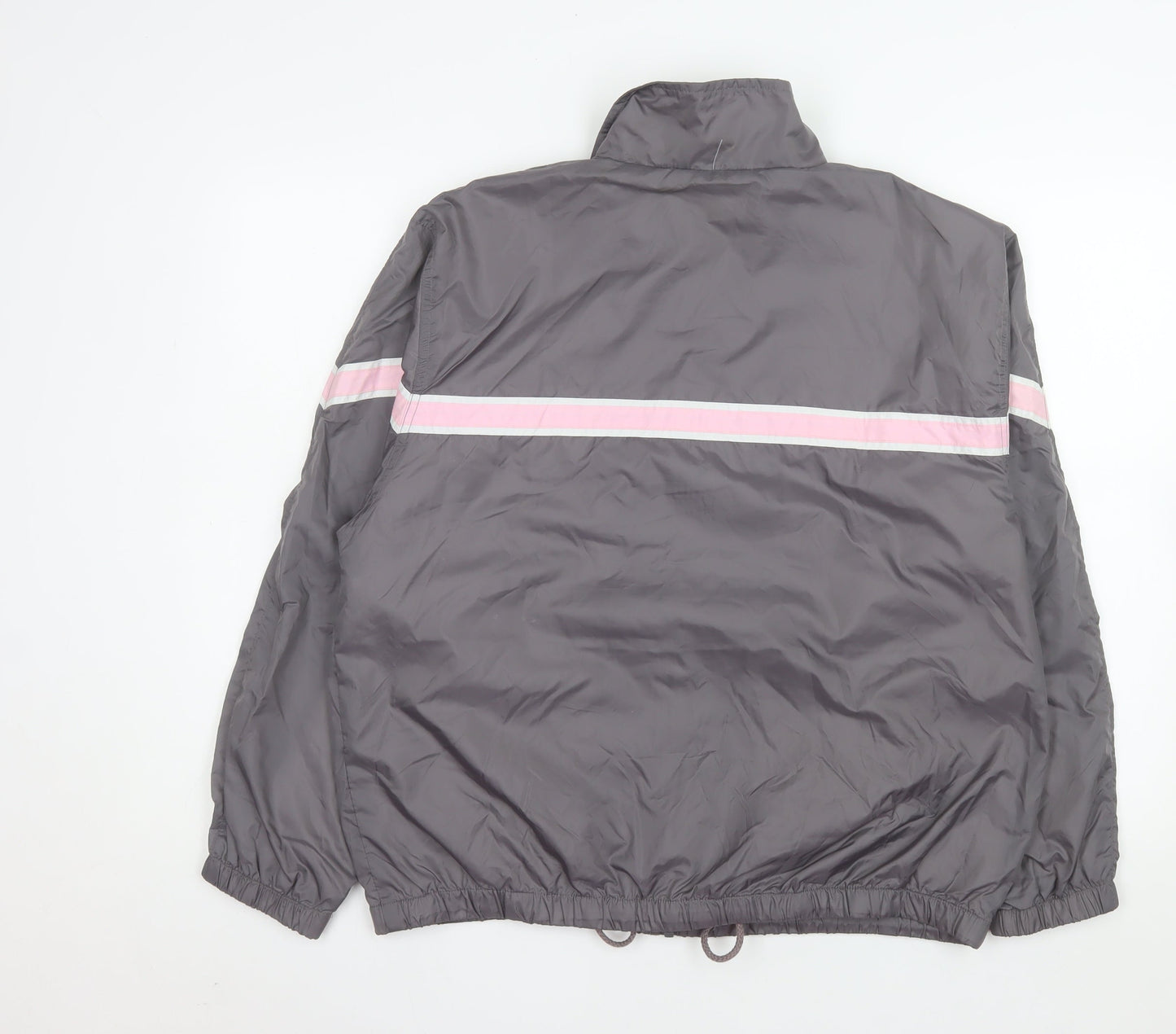 Rebecca Malone Women's Grey Lightweight Windbreaker Jacket L