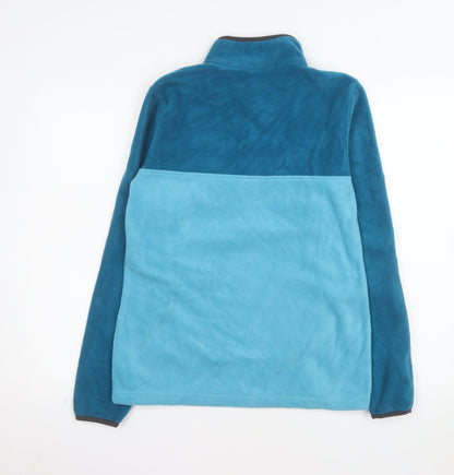 Columbia Womens Blue 1/4 Snap Fleece Pullover Sweatshirt Size S