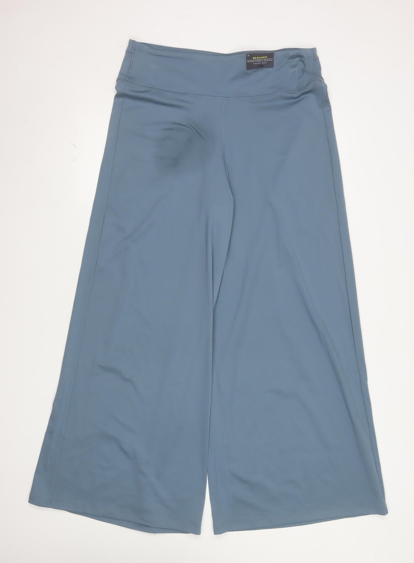Marks and Spencer Women’s Slate Blue Wide-Leg Culotte Trousers Size 16
