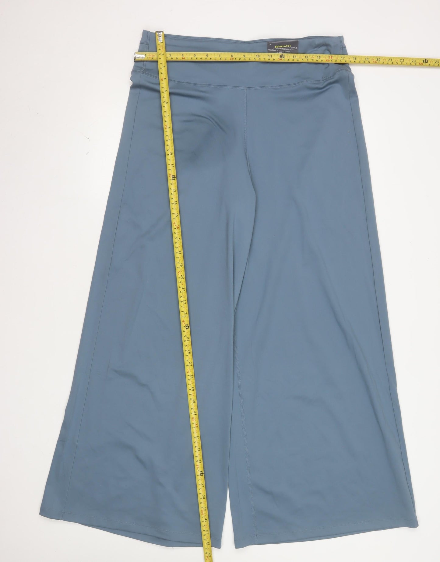 Marks and Spencer Women’s Slate Blue Wide-Leg Culotte Trousers Size 16