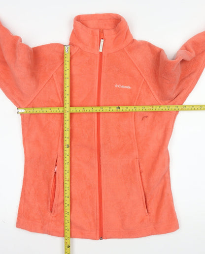 Columbia Women's Orange Fleece Full Zip Jacket Size M