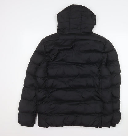 Vinson Polo Club Men's Black Hooded Puffer Jacket Size S