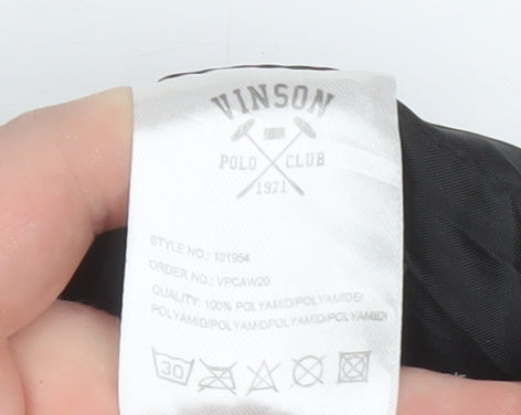 Vinson Polo Club Men's Black Hooded Puffer Jacket Size S