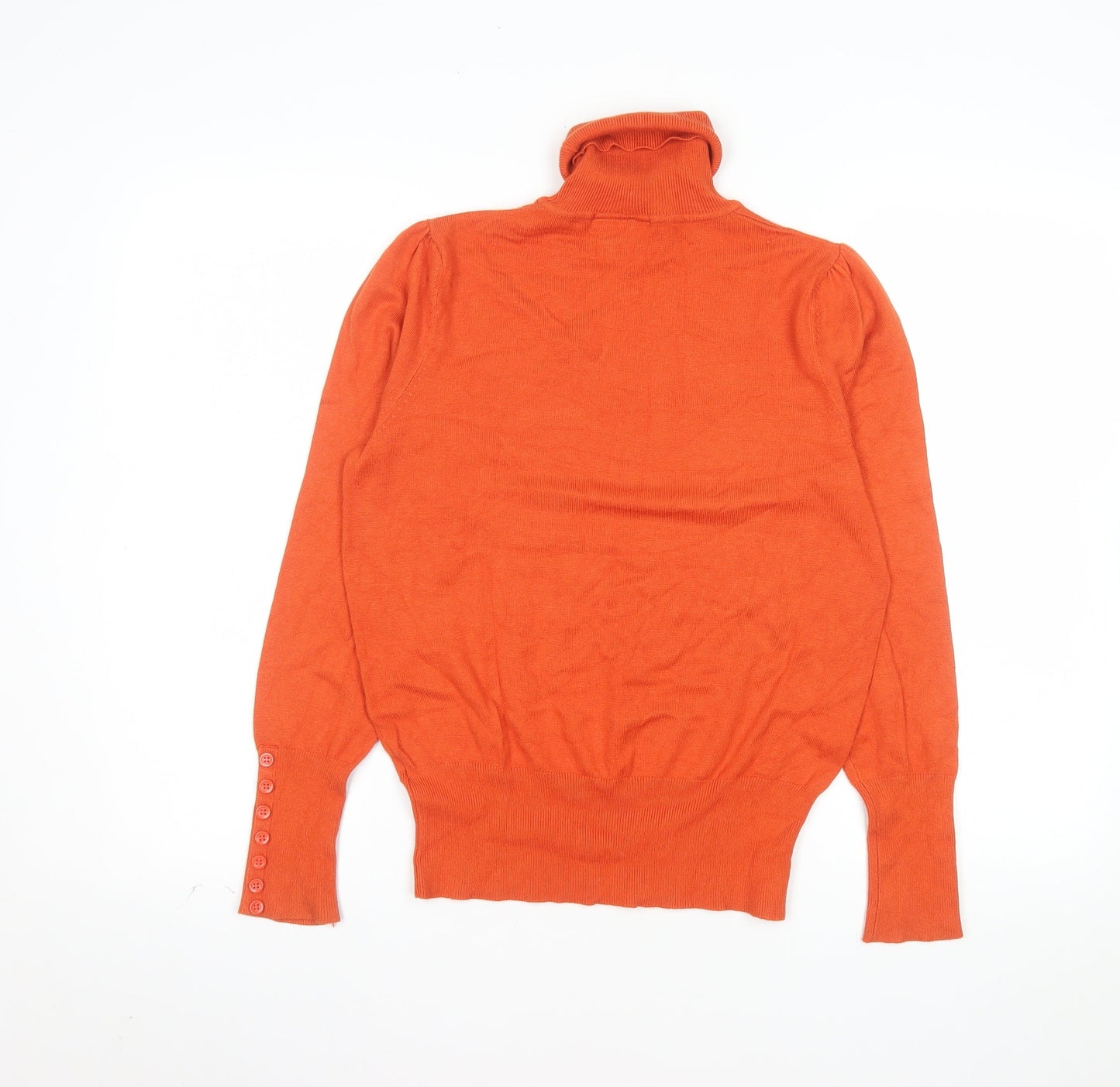 Wallis Women’s Orange Roll Neck Knit Jumper Size 12