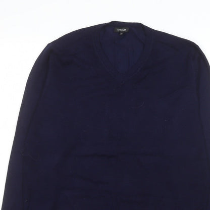 Knithouse Men’s Blue 2XL V-Neck Pullover Jumper