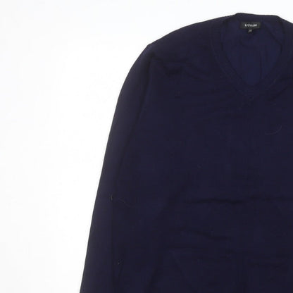 Knithouse Men’s Blue 2XL V-Neck Pullover Jumper