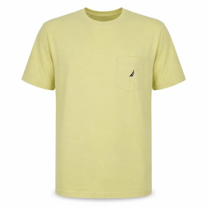 Nautica Men's Yellow XL Performance Crew Neck Cotton T-Shirt