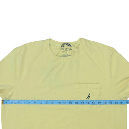 Nautica Men's Yellow XL Performance Crew Neck Cotton T-Shirt