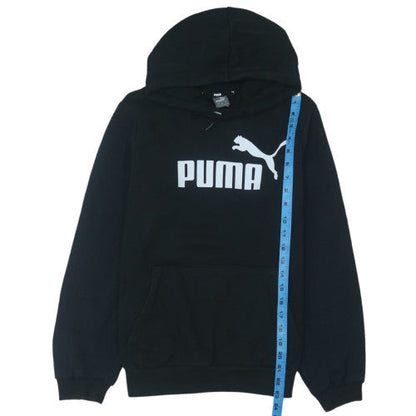 Puma Women Black Medium Pullover Hoodie with Logo